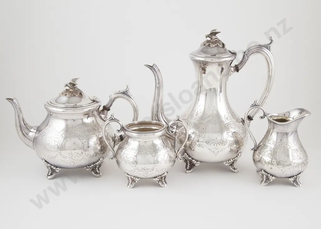 S/P Four Piece Tea & Coffee Set Image 1++