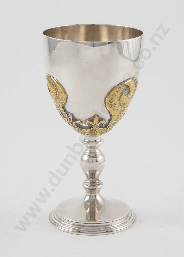 Asprey & Co Boxed S/S Gilt Wine Goblet Image 1++