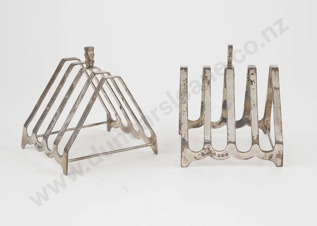 Pair Edw VIII Art Deco S/S Toast Racks Image 1++