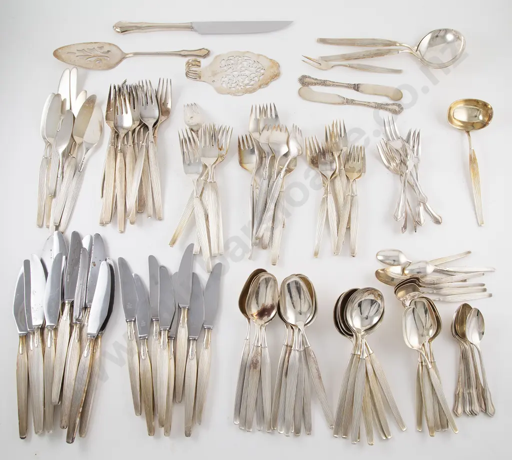Extensive Frigast Denmark "Savoy" Pattern S/P Suite Of Cutlery Image 1++