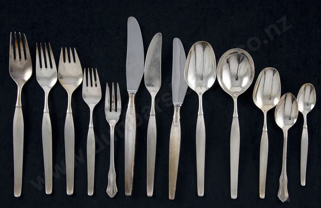 Extensive Frigast Denmark "Savoy" Pattern S/P Suite Of Cutlery Image 1++
