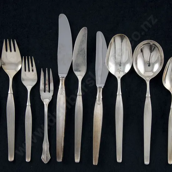 Extensive Frigast Denmark "Savoy" Pattern S/P Suite Of Cutlery