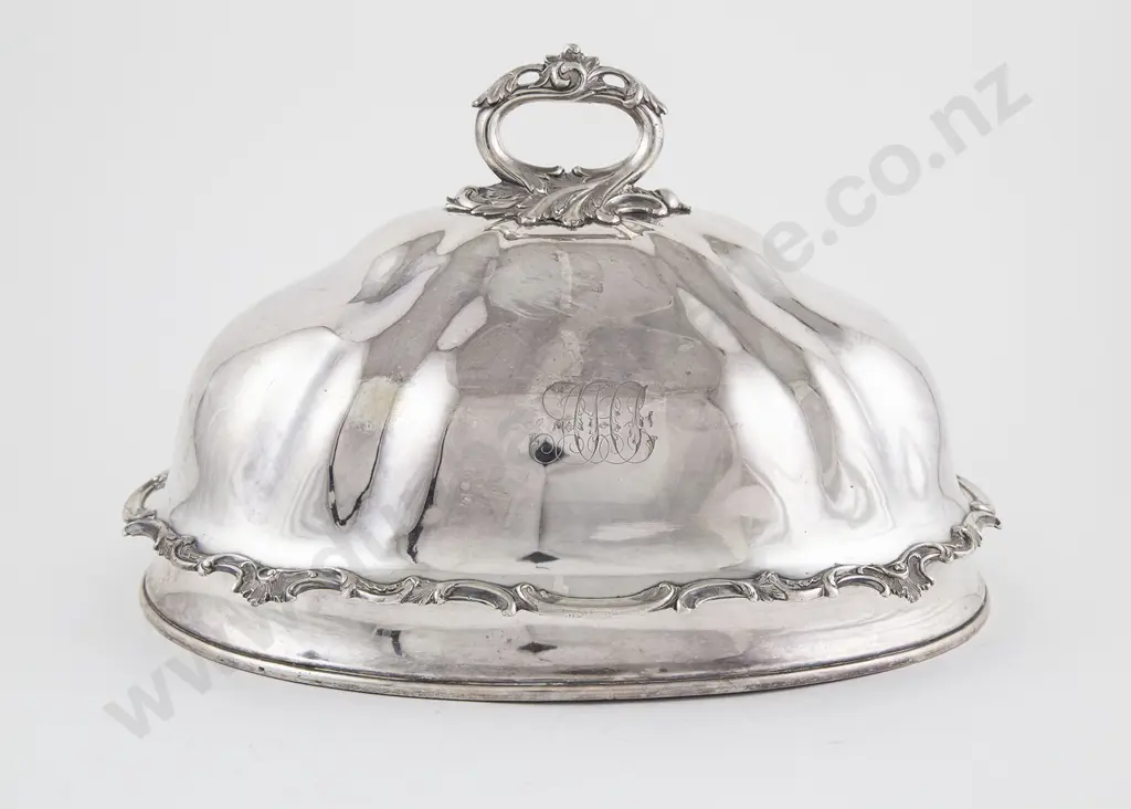 Late Vict S/Plate Meat Dish Cover Image 1++