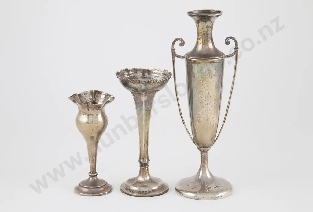Three Various S/S Specimen Vases Image 1++