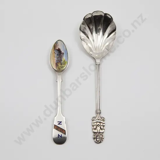 Two NZ Silver Souvenir Spoons