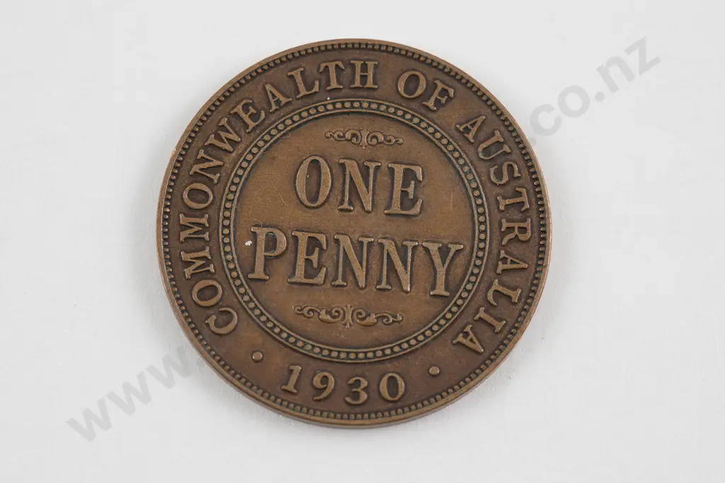 Australia GeoV 1930 Penny Image 1++