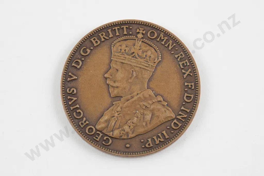 Australia GeoV 1930 Penny Image 1++
