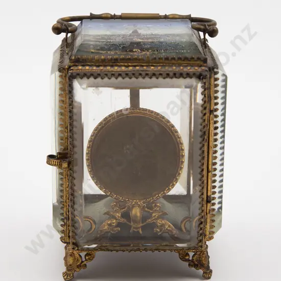 Late C19th French Gilt Metal Souvenir Pocket Watch Stand