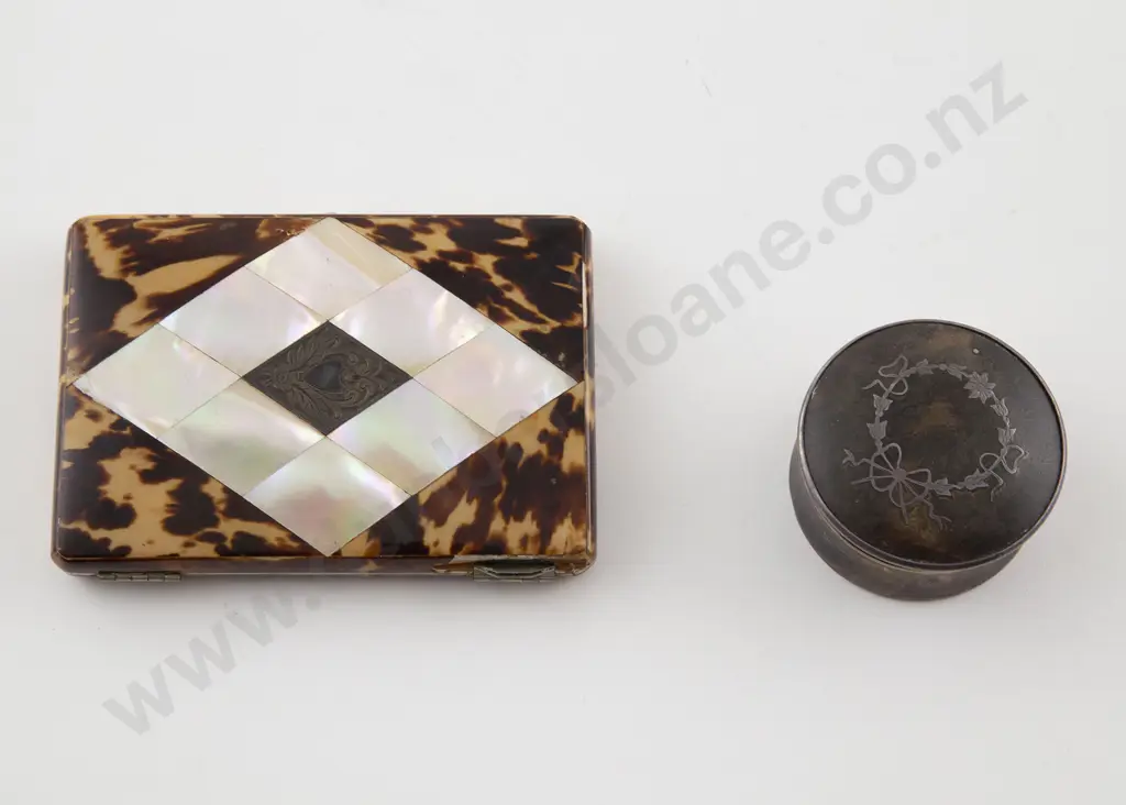 Vict Tortoiseshell & MOP Calling Card Case Image 1++