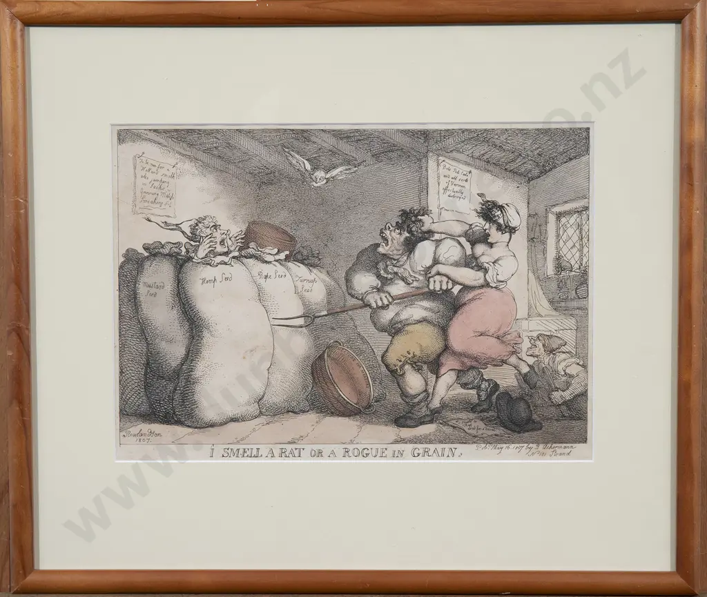 After Thomas Rowlandson (British) - Two Hand-coloured Engravings Image 1++