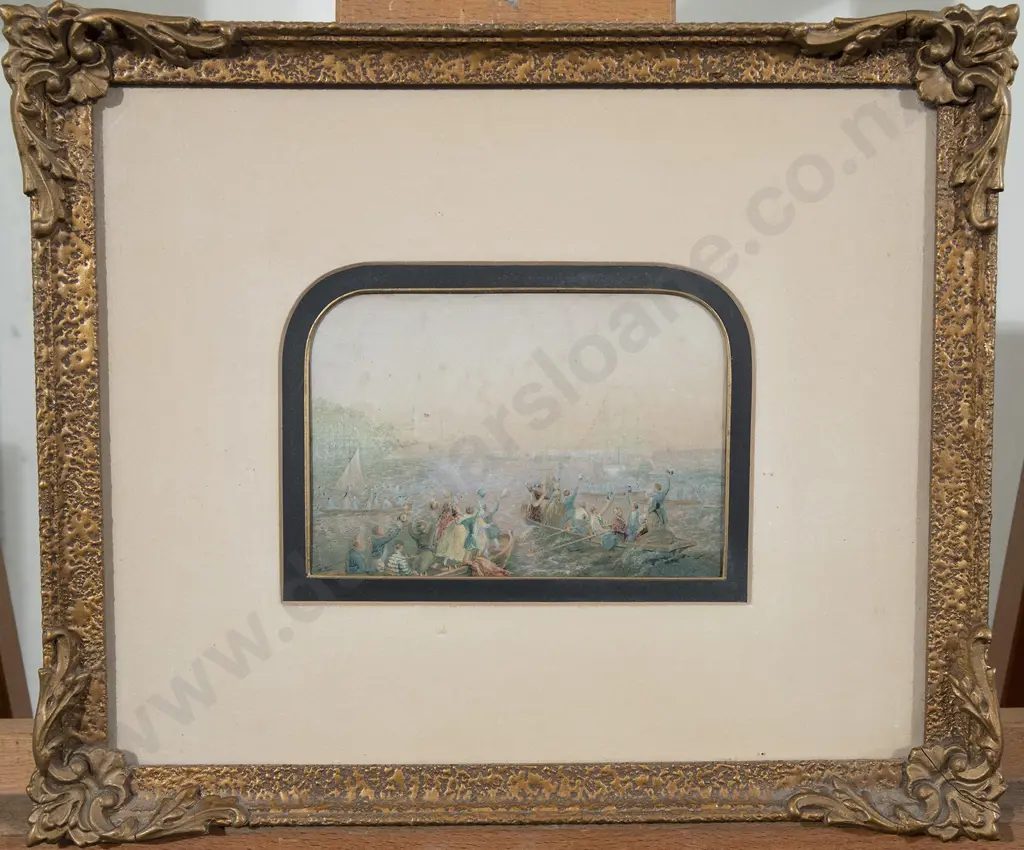 After George Baxter Prints - Her Majesty Landing at Cove Naval Base Ireland & Chimborozo Andes Ecuador (2) Image 1++