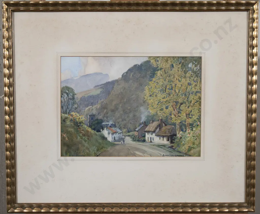 Alfred Heaton Cooper RI (British 1864-1929) - Idyllic Rural Village Image 1++
