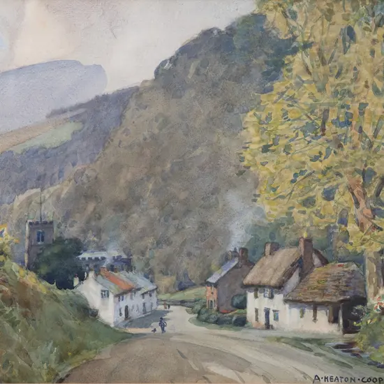 Alfred Heaton Cooper RI (British 1864-1929) - Idyllic Rural Village