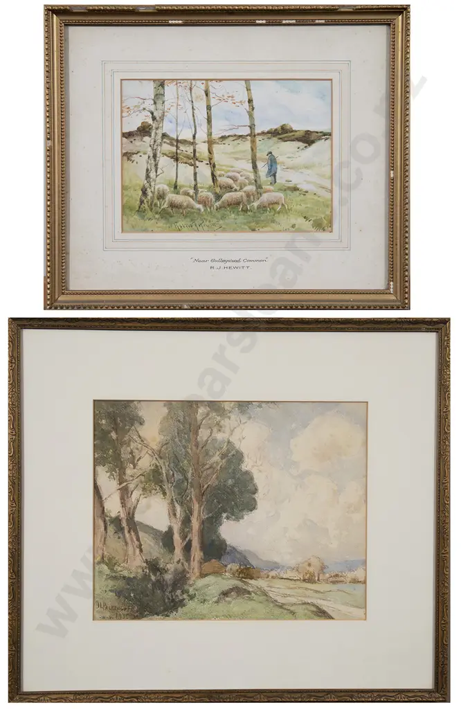 Robert J Hewitt (British) - Near Galleywood Common & Other Watercolour (2) Image 1++