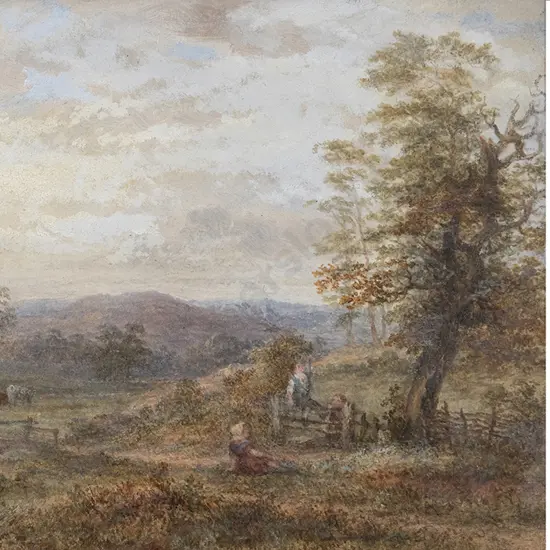 E F Carter (British) - Picturesque Landscape with other watercolour (2)
