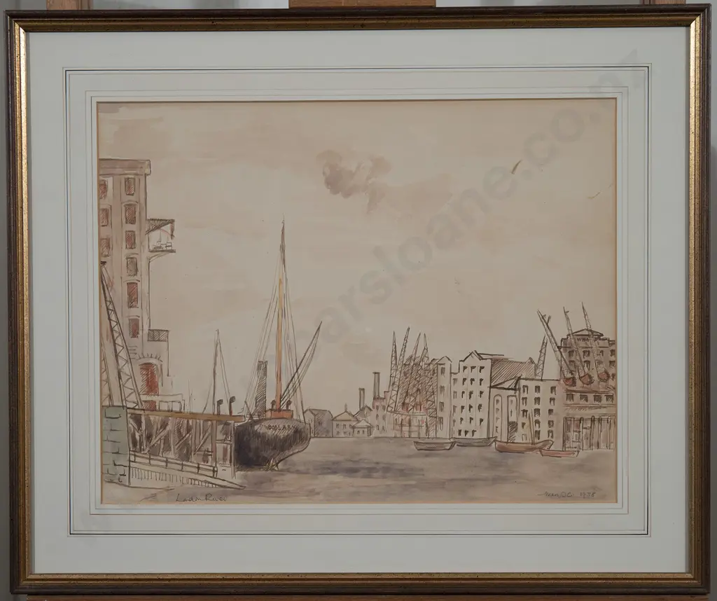 Mary S Cohen (British 1910–1991) - Hampstead & London River (2) Image 1++
