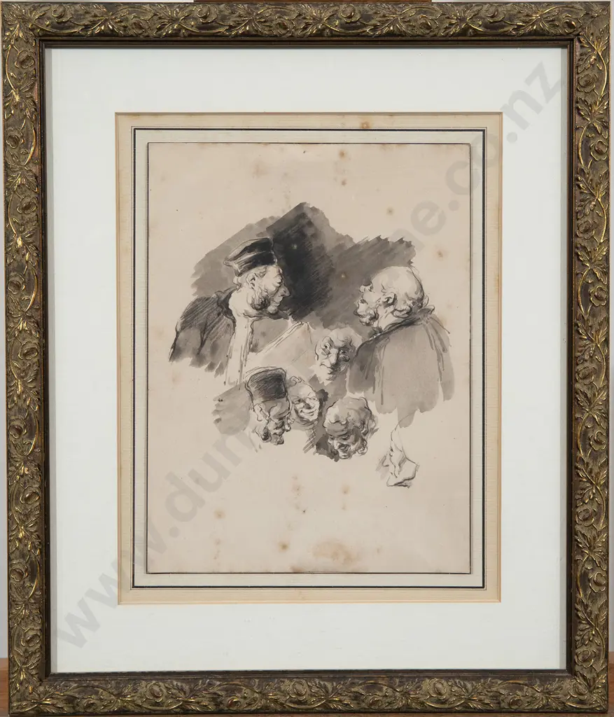 European C19th Caricature in style of Honoré-Victorin Daumier Image 1++