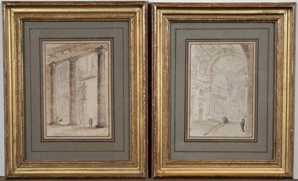 Antoine Francois Peyre (French 1739-1823) - Two Architectural Studies & others (4) Image 1++