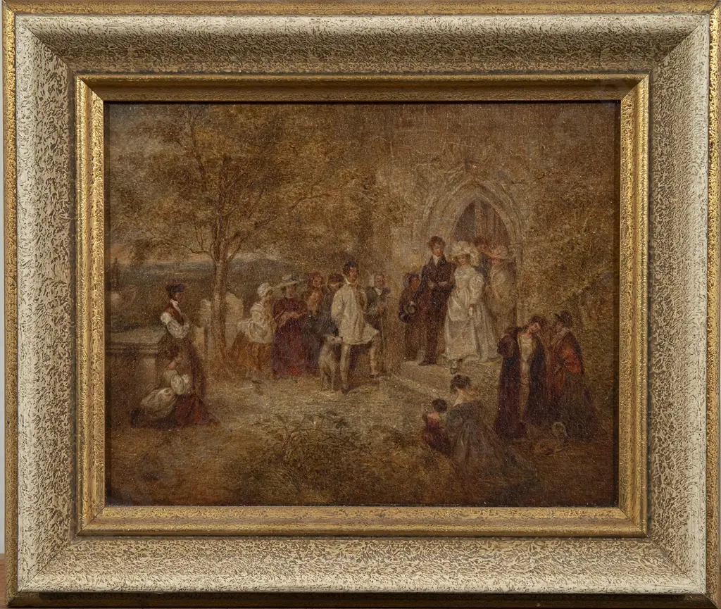 L Sharpe (British C19th) - The Village Wedding Image 1++
