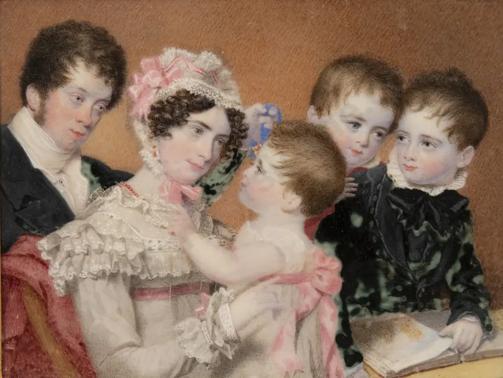 T J Stump (British C19th) - Portrait of Halse Family Image 1++