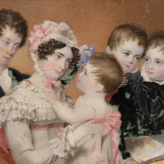 T J Stump (British C19th) - Portrait of Halse Family
