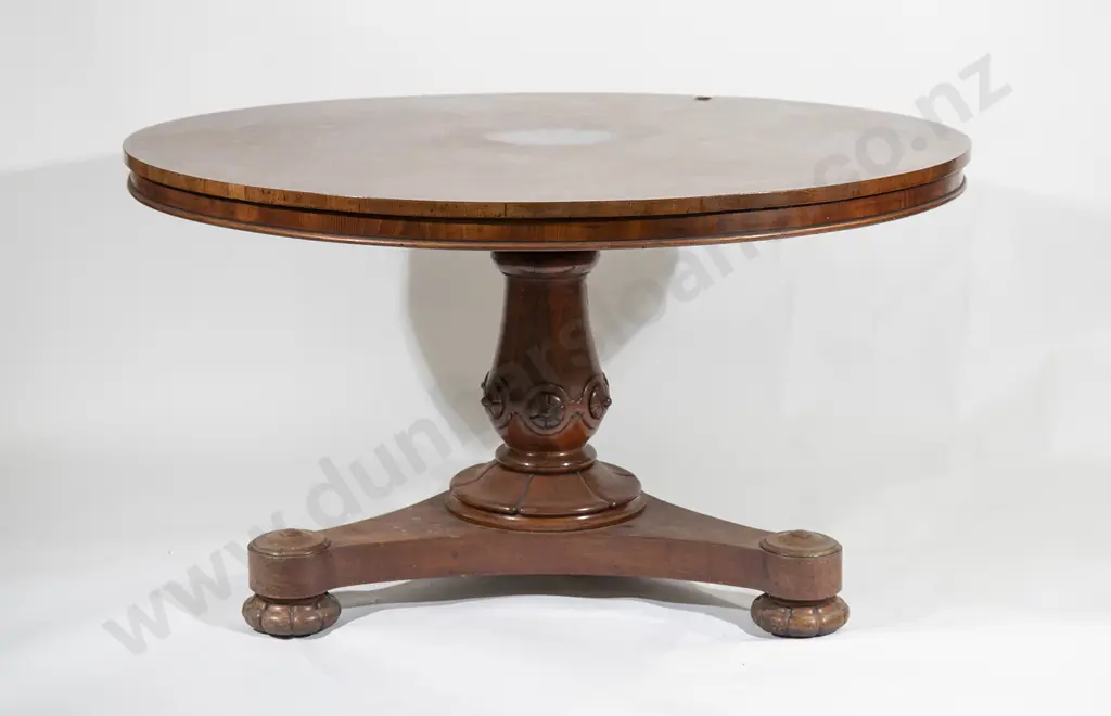 Victorian Mahogany Circular Snap Top Breakfast Table Image 1++