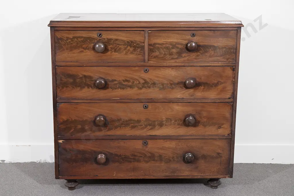 WMIV Mahogany Flat Front Chest Image 1++