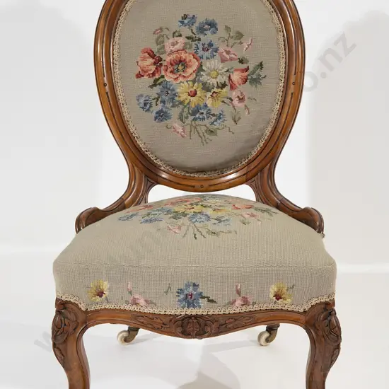 Victorian Walnut Nursing Chair