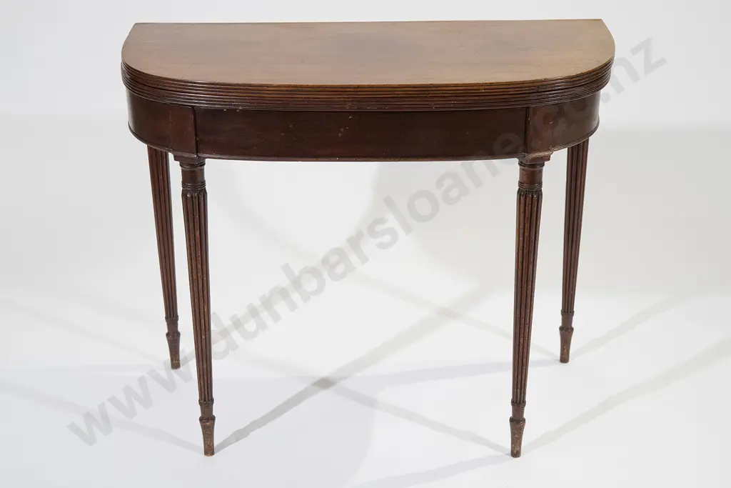 Regency Mahogany Fold-Over Card Table Image 1++