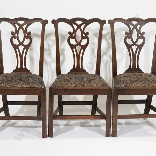 Four Geo III Mahogany Dining Chairs