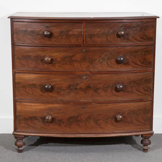 WMIV Mahogany Bow Front Chest