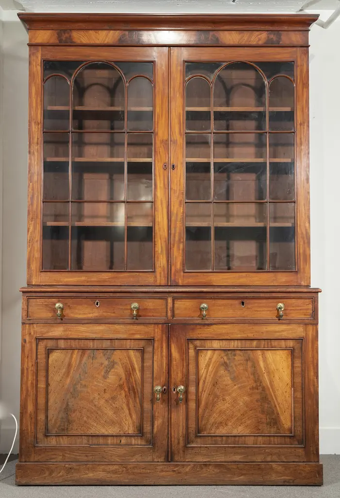 Victorian Mahogany Cabinet Bookcase Image 1++