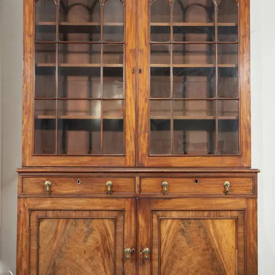 Victorian Mahogany Cabinet Bookcase