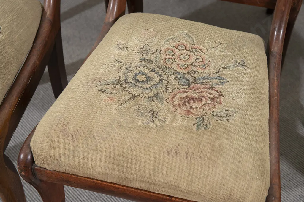 Set Six Regency Rosewood Dining Chairs Image 1++