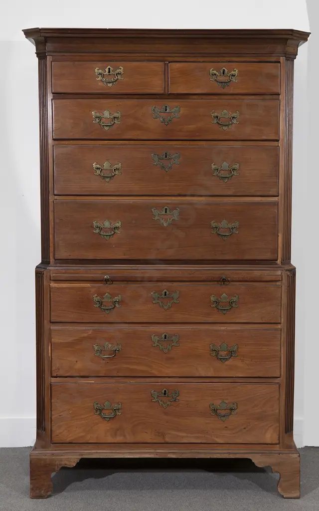 Geo III Mahogany Chest on Chest Image 1++