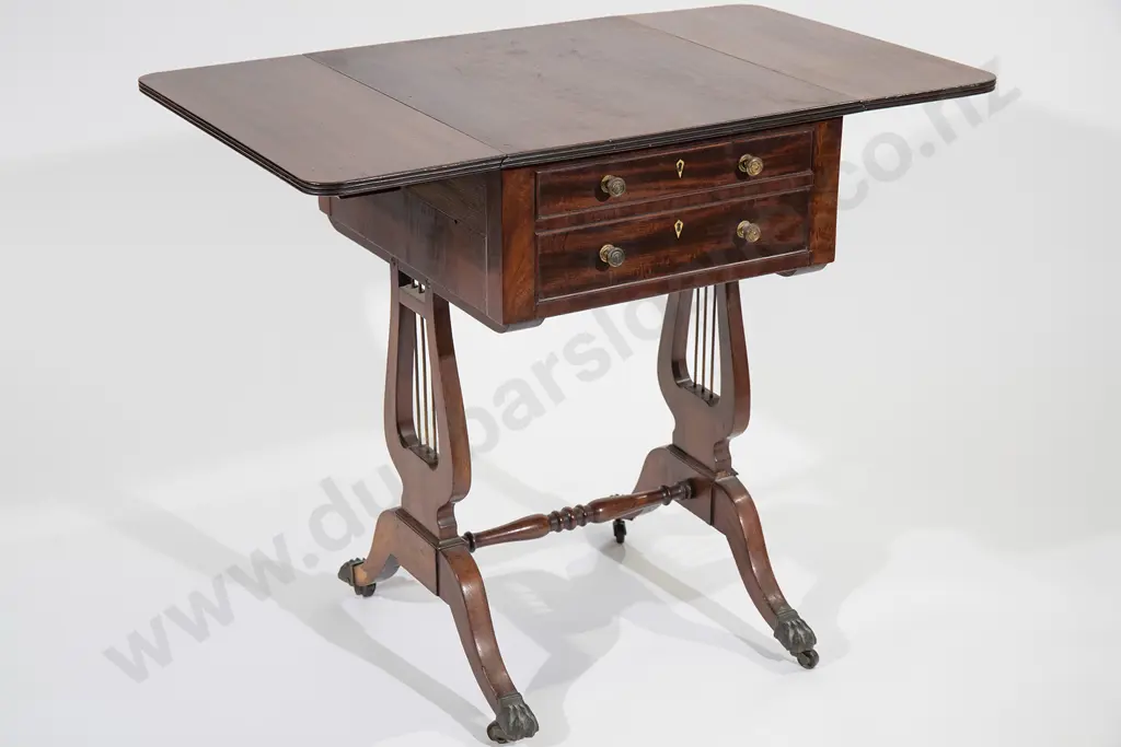 Regency Mahogany Sofa Table Image 1++