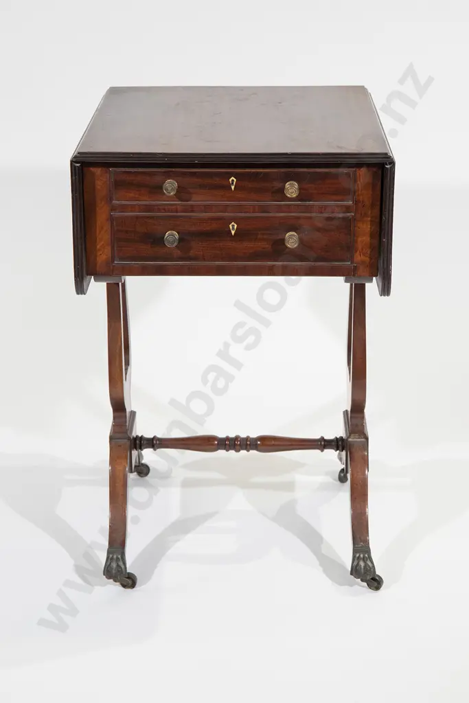 Regency Mahogany Sofa Table Image 1++
