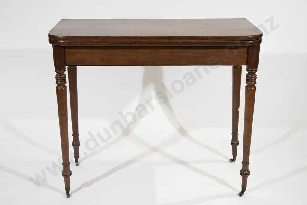 Regency Mahogany Foldover Tea Table Image 1++