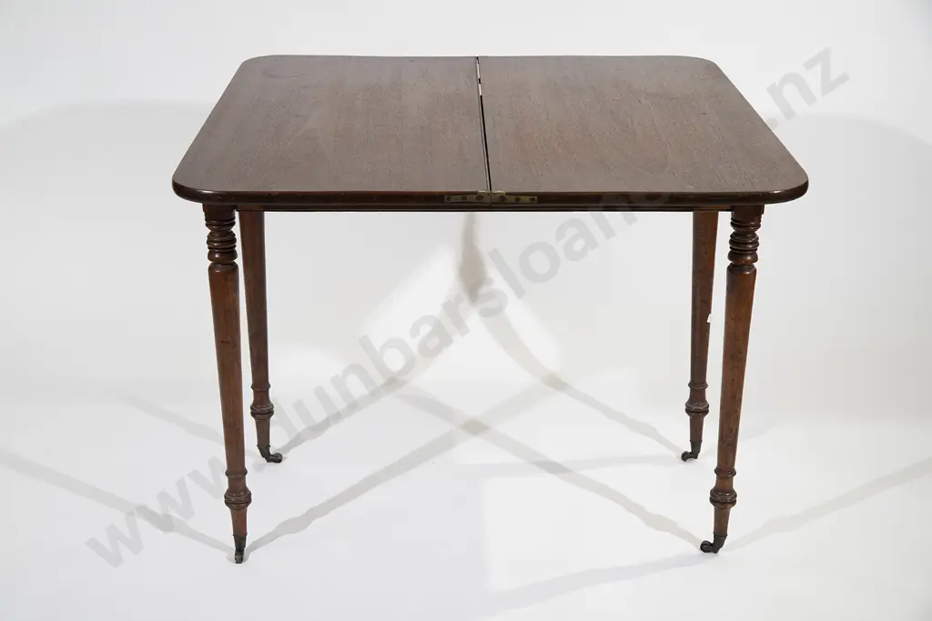 Regency Mahogany Foldover Tea Table Image 1++