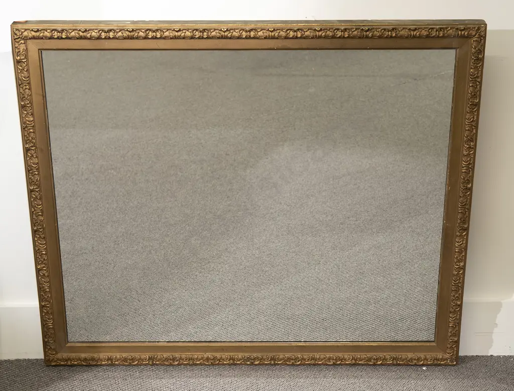Gilt Framed Oblong Wall Mirror Image 1++