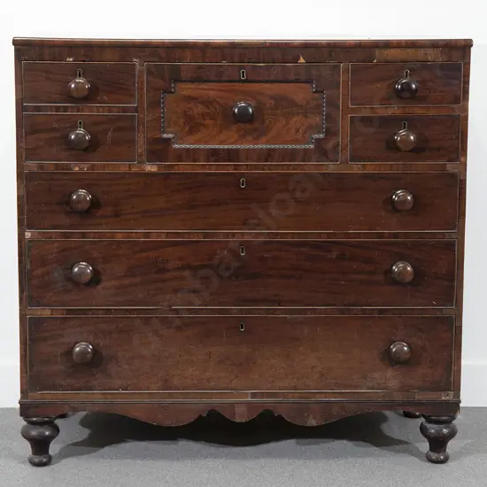 WM IV Mahogany Scotch Chest