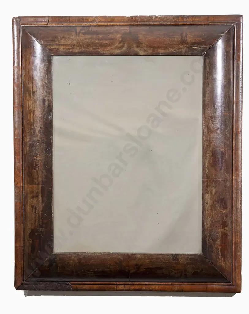 Queen Anne Walnut Cushion Frame Mirror Image 1++
