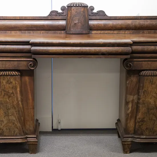 WM IV Mahogany Breakfront Pedestal Sideboard
