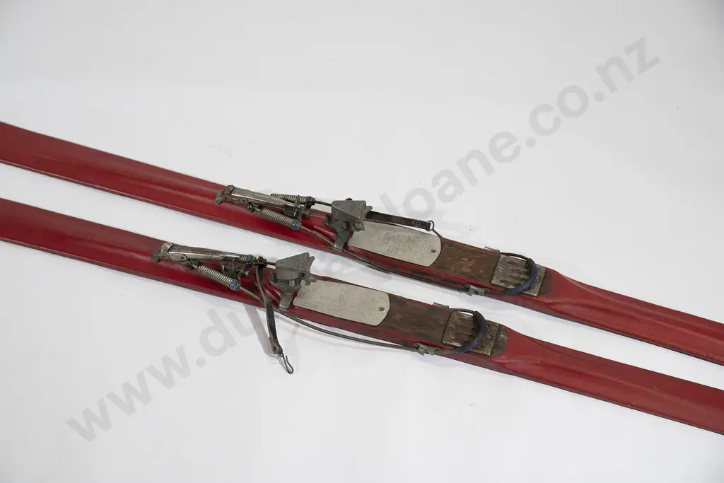 Vintage Pair Tisdall Top's Ski Equipment Ski's Image 1++