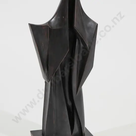 Large Vietnamese Stained Wooden Carving