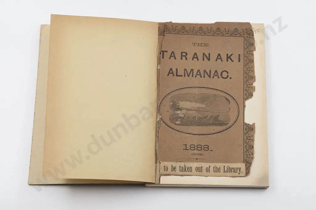 (-) The Taranaki Almanac and Official Directory for 1888 Image 1++