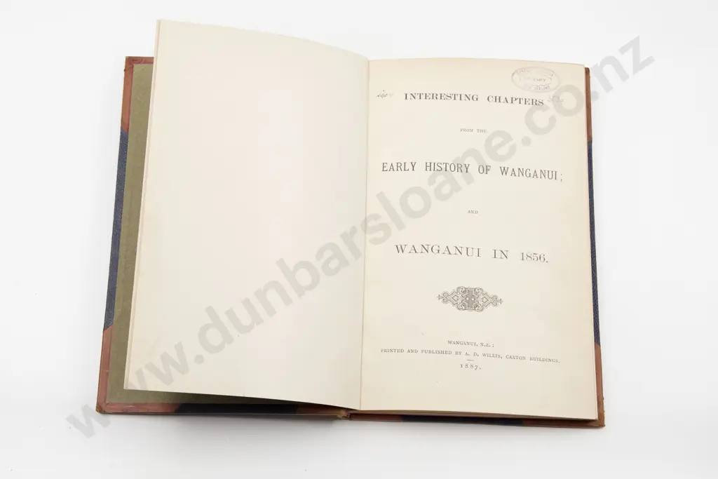 (-) Interesting Chapters From The Early History Of Wanganui Image 1++