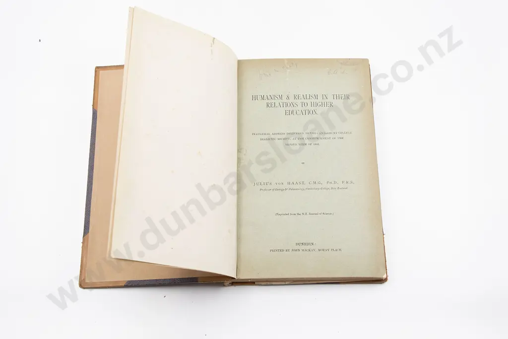 Bound Miscellaneous Papers By Julius von Haast Image 1++