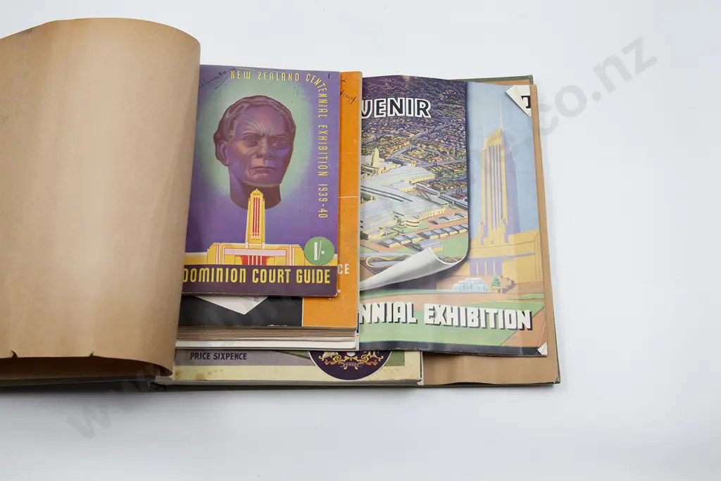 2 Bound Volumes Of New Zealand Centennial Exhibition 1939-40 Booklets Image 1++