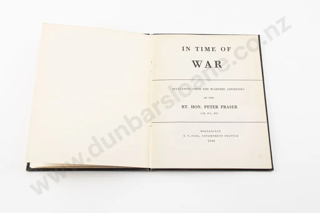 Fraser Rt Hon Peter - In Time Of War Image 1++